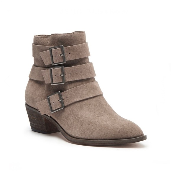 Sole Society Nelmaeye Suede Bootie Taupe Size 8.5 - Picture 10 of 10